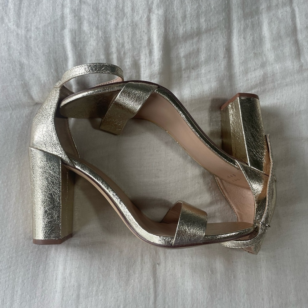 a new day Gold Block Heel Sandals